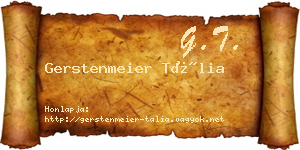 Gerstenmeier Tália névjegykártya